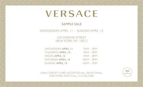 versace sample sale nyc 2018|versace sample sale nyc.